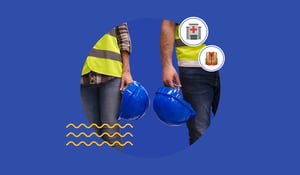 Imagem de dois trabalhadores utilizando equipamentos de proteção individual, destacando a importância da segurança no trabalho e da prevenção de acidentes relacionada ao FAP