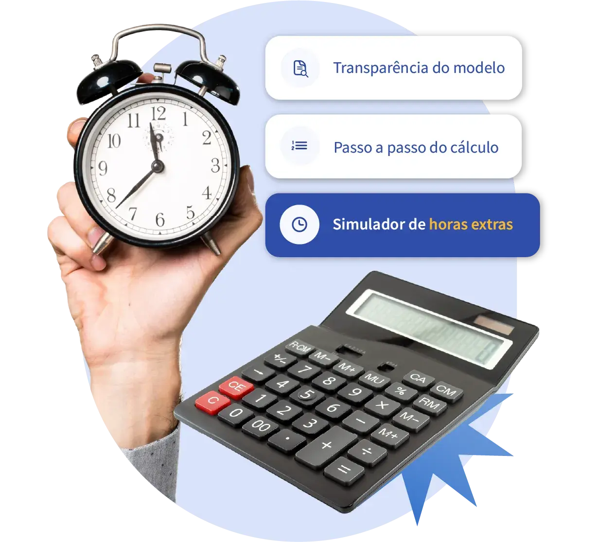 Calculadora horas extras Brasil
